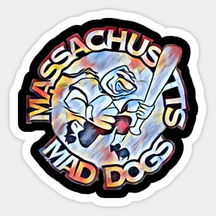 Massachusetts Mad Dogs Baseball Sticker